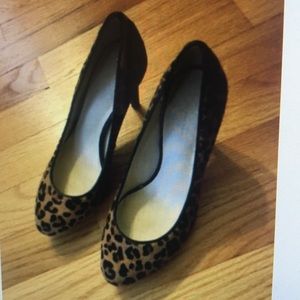 C Wonder platform pumps 6 calf hair